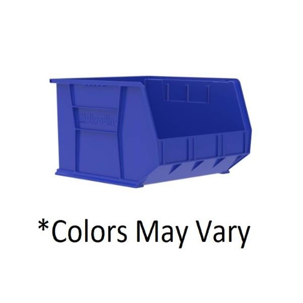 AkroBins Storage Bin Blue Polymer With Label Holder 18x16-1/2x11"...