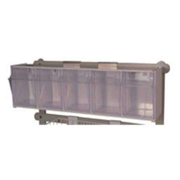 Classic Tilt Bin Clear Plastic With Rail Clips Each