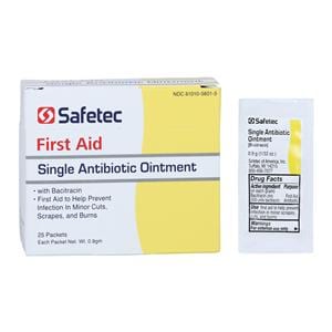 Single Antibiotic Single Antibiotic Ointment 0.9gm 25/Box, 36 BX/...