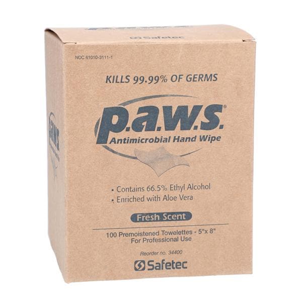 DYLS p.a.w.s. Wipes Sanitizer 66.5% Ethyl Alcohol Fresh Scent 100...