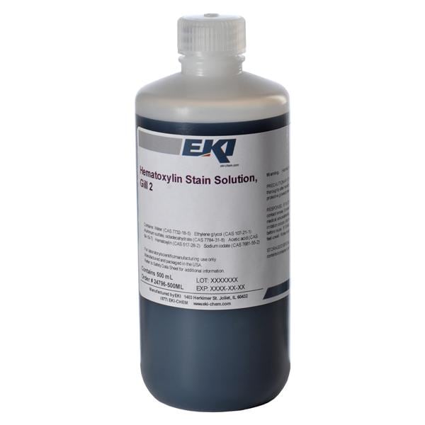 Gill's Hematoxylin 2 Stain Dark Purple 500mL Liquid Volume 500mL/...