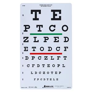 Eye Chart 20' Testing Distance Each