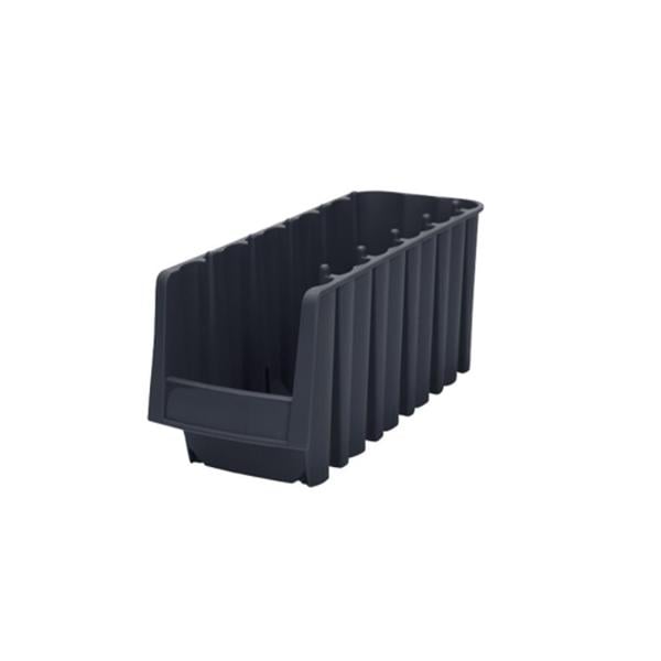 Economy Storage Bin Black Polypropylene 17-7/8x6-5/8x7" 10/Case