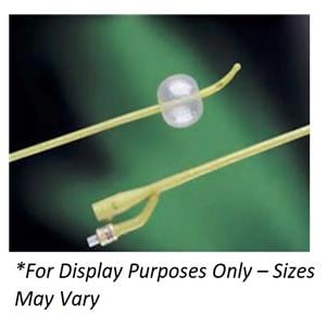 Bardex 2-Way Foley Catheter Medium Coude Olive Tip Red Rubber 12Fr 5cc