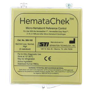 HemataCHEK Hematocrit Low/Normal/High Control 6x2.5mL For HemataS...