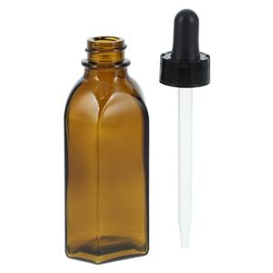 Qorpak Bottle Polypropylene/ Plastic Dropper Assembly Amber 2oz E...