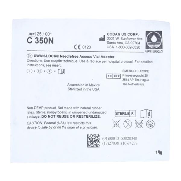 Needle Adapter Swan Lock 50/Case