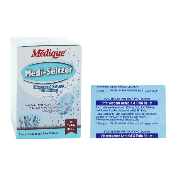 Medi-Seltzer Antacid Tablets 325/1916/1000mg 18X2/Box