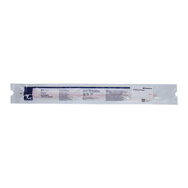 Dover Robinson Intermittent Catheter Rounded Tip Rubber 14Fr, 100 EA/CA