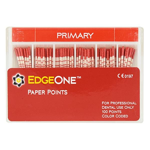 EdgeOne Platinum Paper Points Size #25 Primary Red Cone 100/Pk