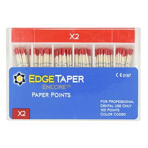EdgeTaper Encore Paper Points Size #20 X2 Red Cone 100/Pk