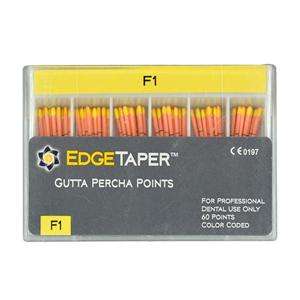 EdgeTaper Gutta Percha Points F1 Yellow 60/Pkg