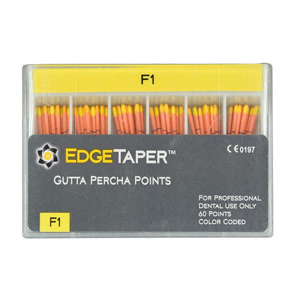 EdgeTaper Gutta Percha Points F1 Yellow 60/Pkg