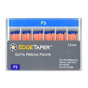 EdgeTaper Gutta Percha Points F3 Blue 60/Pkg