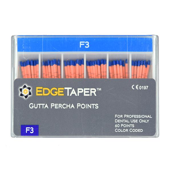 EdgeTaper Gutta Percha Points F3 Blue 60/Pkg