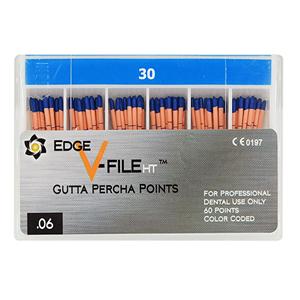 EdgeV-File HT Gutta Percha Points Size #30 Blue 60/Pk