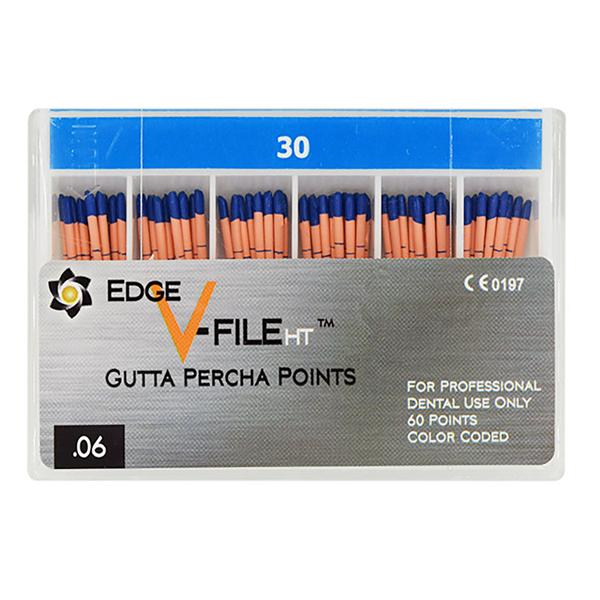 EdgeV-File HT Gutta Percha Points Size #30 Blue 60/Pk