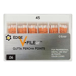 EdgeV-File HT Gutta Percha Points Size #45 White 60/Pk