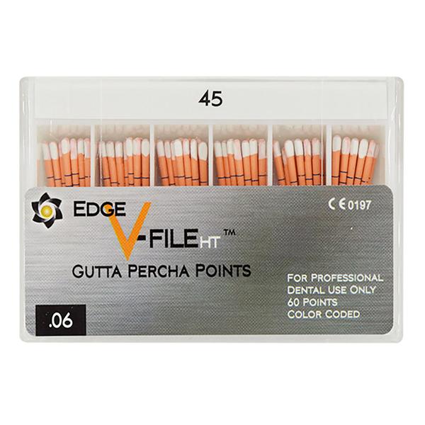 EdgeV-File HT Gutta Percha Points Size #45 White 60/Pk
