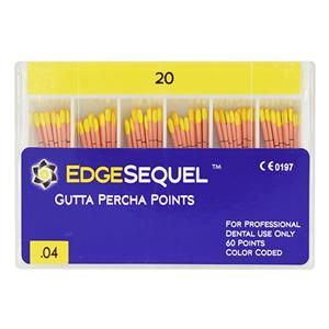 EdgeEndo Gutta Percha Points Size #20 Size #20 Yellow 60/Pk