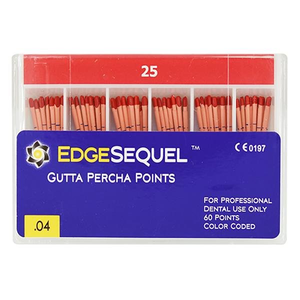 EdgeEndo Gutta Percha Points Size #25 Size #25 Red 60/Pk