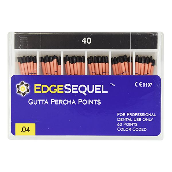 EdgeEndo Gutta Percha Points Size #40 Size #40 Black 60/Pk