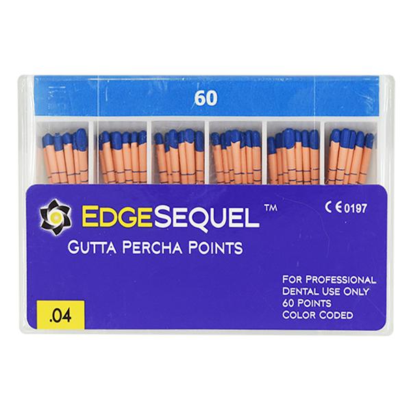 EdgeEndo Gutta Percha Points Size #60 Size #60 Blue 60/Pk