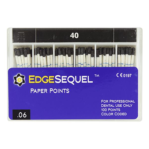 EdgeSequel Sapphire Absorbent Points Size #40 .06 100/Pk