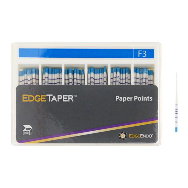 EdgeTaper Paper Points Size #30 F3 Blue Cone 100/Pk