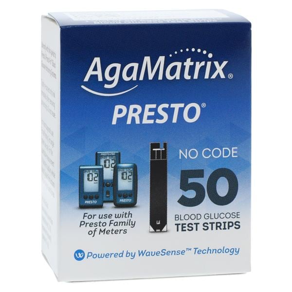WaveSense Presto Blood Glucose Test Strip CLIA Waived 50 Count 50...