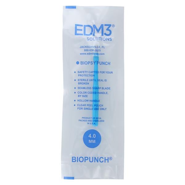 Biopunch Biopsy Punch 4mm Stainless Steel Blade Sterile Disposable 25/Bx