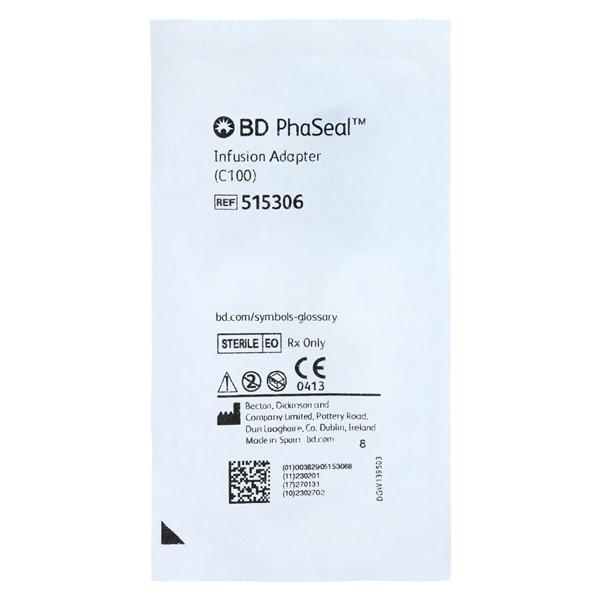 PhaSeal Infusion Adapter Built-In PhaSeal Connector Non-PVC C100...