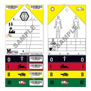 Triage ID Tag Synthetic Attached Elastic Band Multi-Color 8 in x...