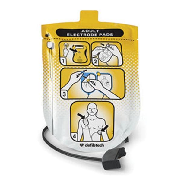 Defibrillation Pads Adult Replacement White/Yellow Each