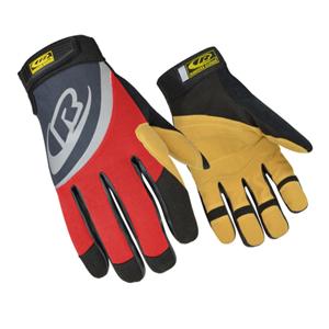 Ringers Leather / Kevlar Rope Rescue Gloves Large Red