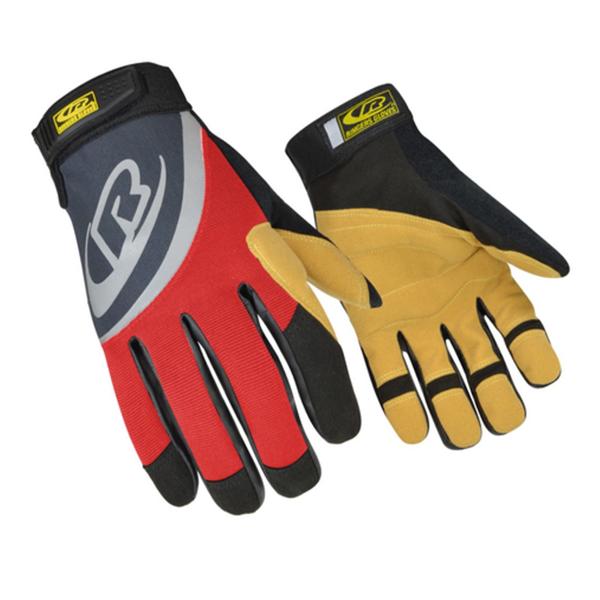 Ringers Leather / Kevlar Rope Rescue Gloves Large Red