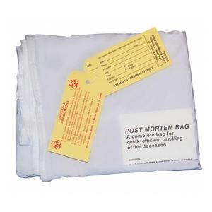 Body Bag 36x90" White Zipper Closure Vinyl Ea