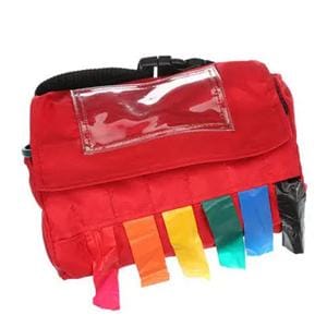 Pack Triage 10x6x6" Red Filled Hook & Loop Closure Adjustable Sho...