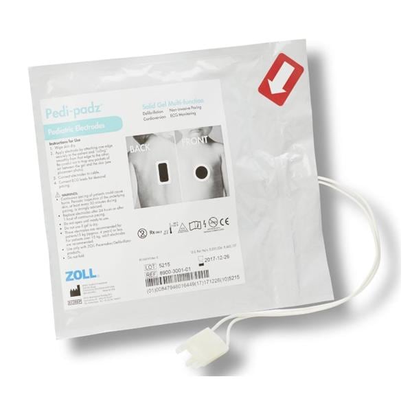 Pedi-Padz Resuscitation/Defib Electrode Pediatric New Solid Polym...