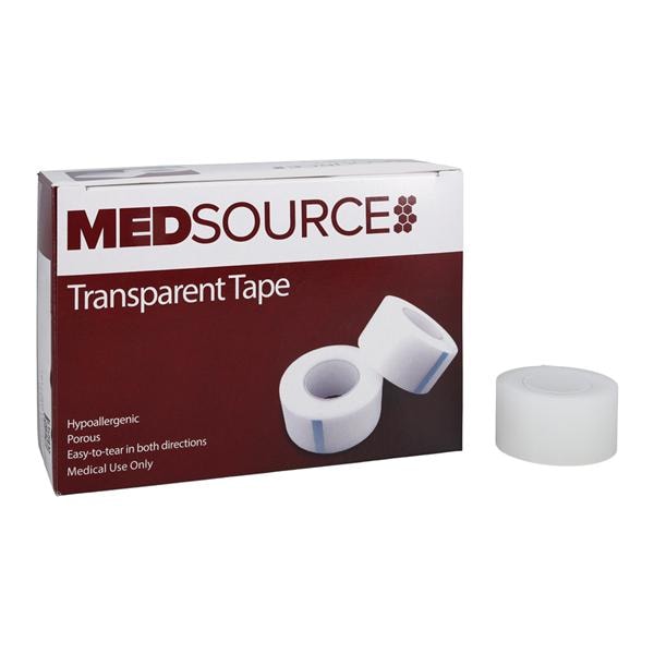 Medical Tape Plastic 1"x10yd Transparent Non-Sterile 12/Box, 12 B...