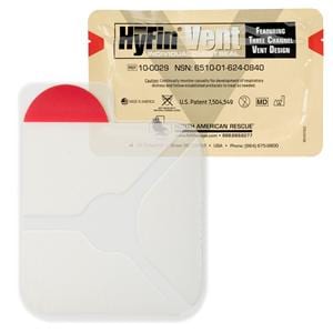HyFin Vent Plastic Chest Seal 6x6" Non-Sterile Transparent Not Ma...