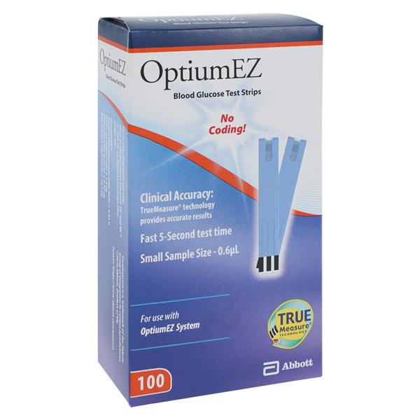 Optium EZ Glucose Test Strip CLIA Waived 100/Bx, 6 BX/CA