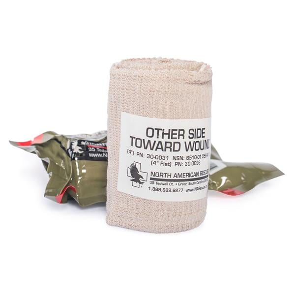 Elastic/Cotton Emergency Trauma Dressing 4x70" Sterile Absorbent...