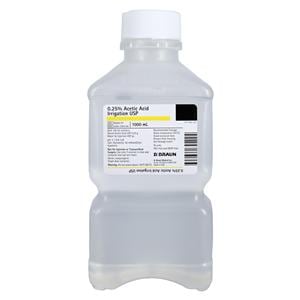 Irrigation Solution Acetic Acid 0.25% 1000mL Plastic Injection Co...