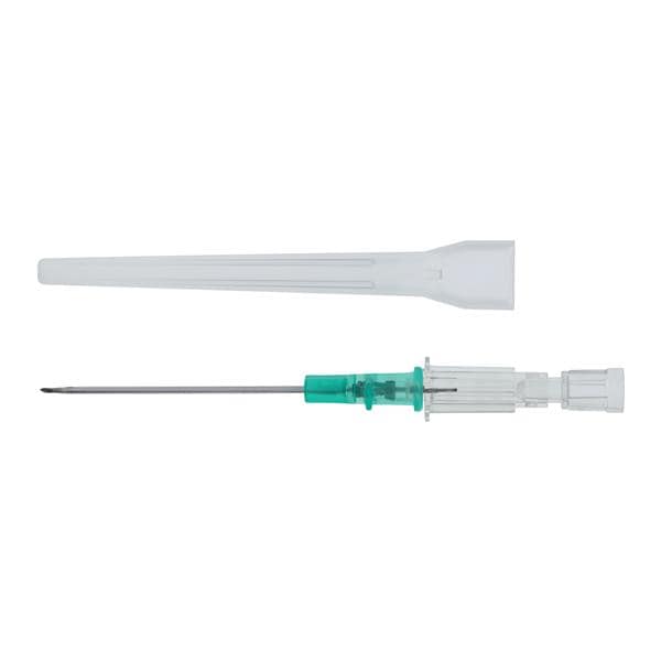 Introcan Safety IV Catheter Safety 18 Gauge 1-3/4" Green Straight Ea, 50 EA/BX
