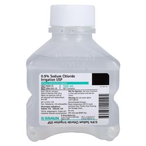 Irrigation Solution Sodium Chloride 0.9% 500mL Plastic Irrigation Container Ea