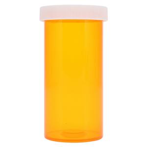 Medicine Vial Plastic 1-4/5" 40 Dram Amber Reusable Non-Sterile 180/Ca