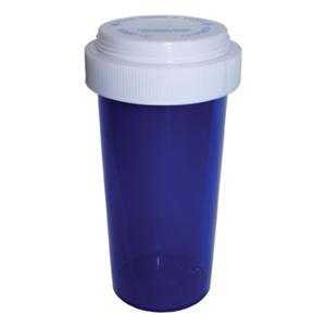 Medicine Vial Plastic 16 Dram Blue Reusable 240/Case