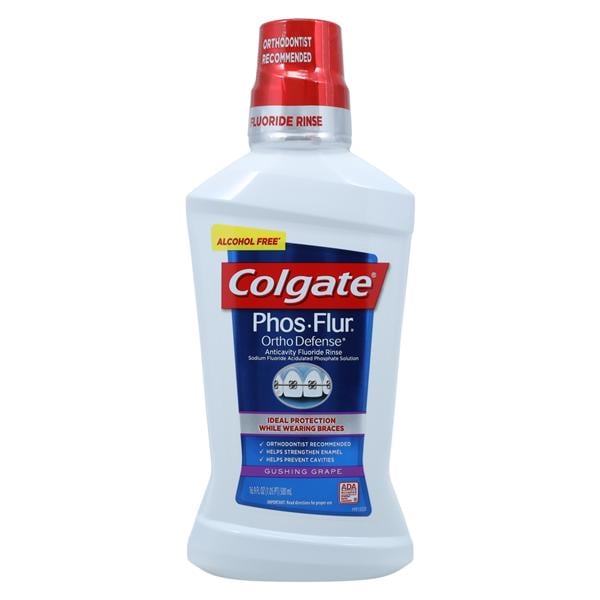 Colgate Phos-Flur Ortho Defense Oral Rinse 0.04% Sodium Fluoride Grp 6/Ca