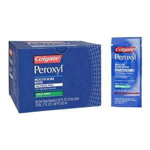 Colgate Peroxyl Mouth Sore Rinse 10 mL Mint No Alcohol 50/Bx, 8 BX/CA